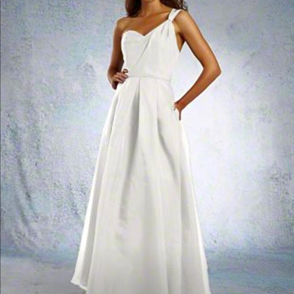 Alfred Angelo Dress bridesmaids prom Ivory size 12 NEW!
